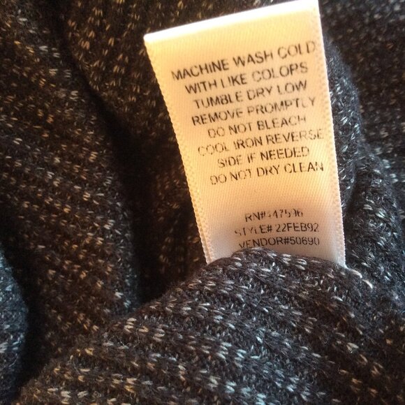 Fitz + Eddi Charcoal Gray Cropped Long Sleeve Boxy Popover Top Size Medium - Picture 5 of 5